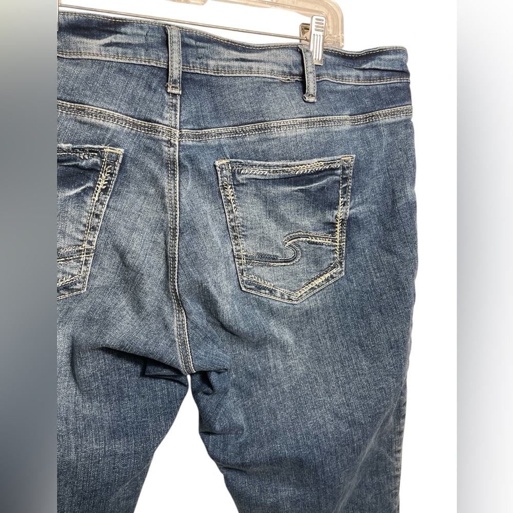 SILVER jeans sizeβ 20 Girlfriend Mid-Rise Slim Blue Jeans BEAUTIFUL π - Picture 9 of 12